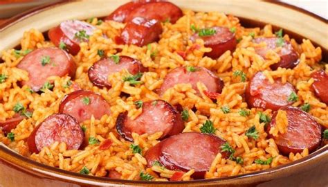 Como fazer Arroz linguicinha numa só panela Receita rápida