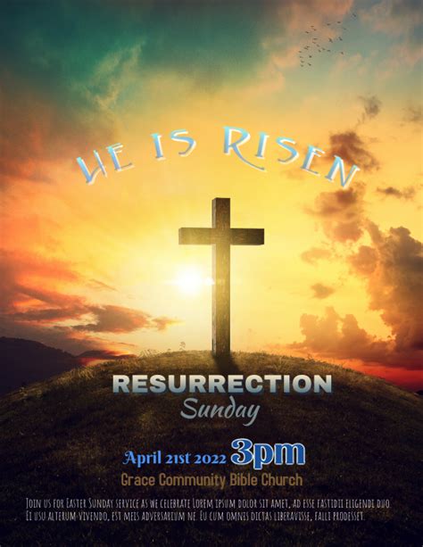 Church Easter Service Flyer Template Postermywall