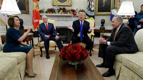 Government Shutdown 2019 Trump Pelosi Schumer Meet At White House