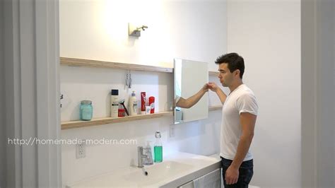Homemade Modern Ep94 Diy Sliding Bathroom Mirror Simple Bathroom Mirror Interior Design
