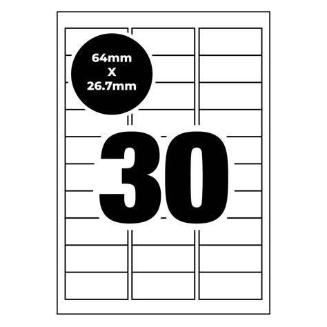 Avery Labels Templates 30 Per Sheet