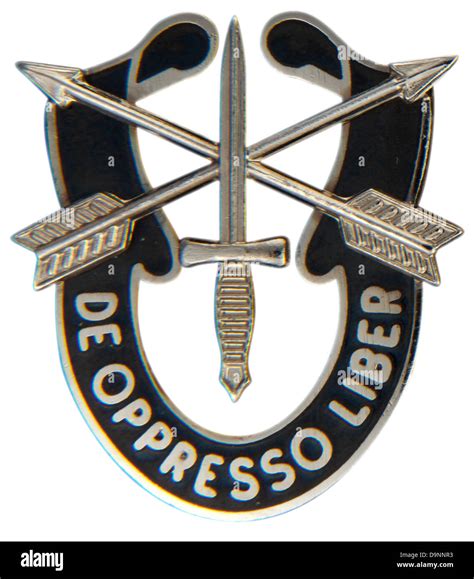 Cutout Of The Us Army Special Forces Distinctive Unit Insignia Stock