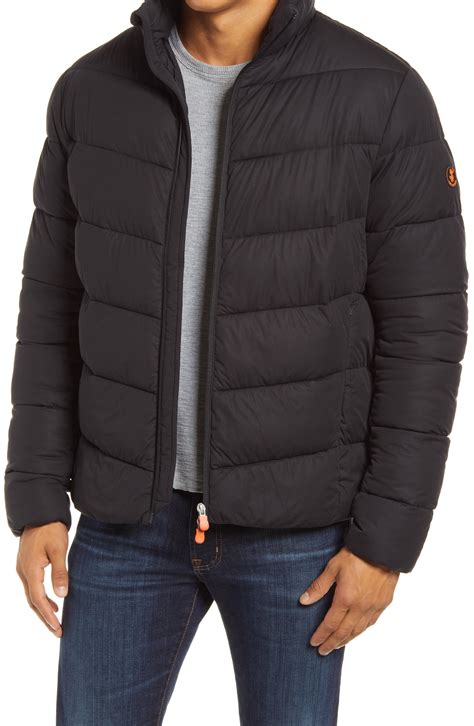 Save The Duck Synthetic Waterproof Puffer Jacket In Black For Men Lyst