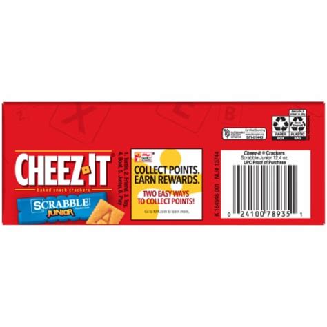 Cheez It Scrabble Junior Baked Snack Crackers 124 Oz King Soopers