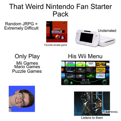 The Weird Nintendo Fan Starter Pack Rstarterpacks Starter Packs