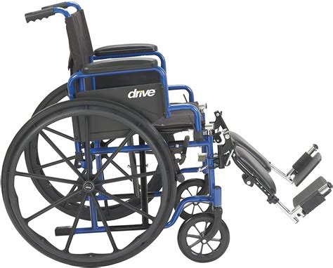 Drive Medical Blue Streak Wheelchair With Flip Back Desk Arms