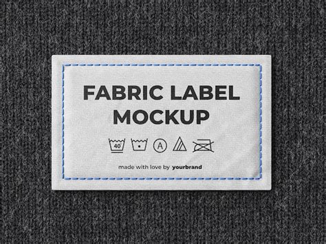 Free Psd Fabric Label Mockup Template