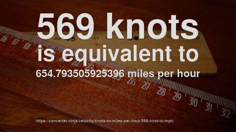 Learn how to convert from knots to mph and what is the conversion factor as well as the conversion formula. 569 knot to mph - How fast is 569 knots in miles per hour ...