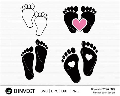 Craft Supplies And Tools Sewing And Needlecraft Baby Feet Clipart