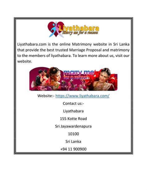Ppt Marriage Proposal Sri Lanka Liyathabara Powerpoint Presentation