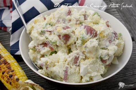 Creamy potato salad recipe is a tradtional style salad, made with mayonnaise and a little sour cream and the perfect blend of this creamy potato salad recipe is made with sour cream and mayo. Old Fashioned Creamy Potato Salad - All Roads Lead to the Kitchen