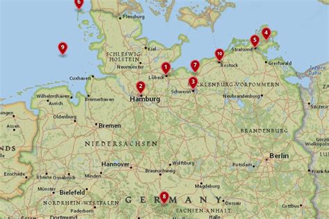 North Sea Germany Map