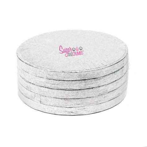 Round Cake Drum Silver 06 Inch Bulk Pack Of 5 Sugar And Crumbs