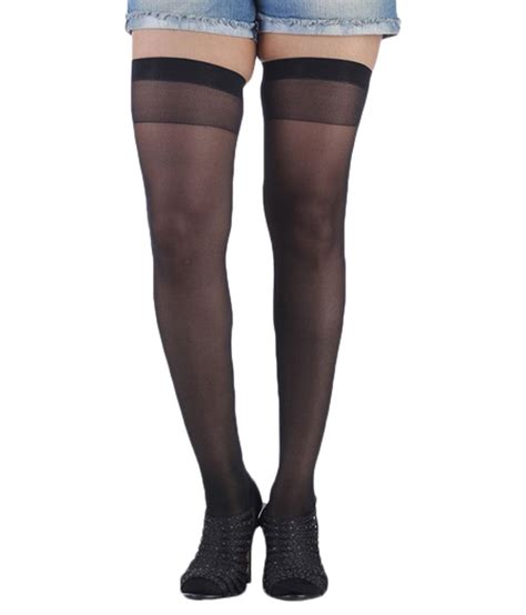 Glamour Black Nylon Pair Of Stockings Buy Online At Low Price In India