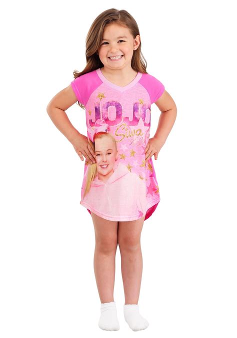 Jojo Siwa Girls Jojo Pajama Nightgown Little Girl And Big Girl