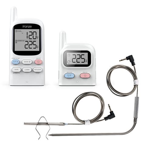 Digital Wireless Remote Dual 2 Probe Meat Thermometer For Bbq Oven