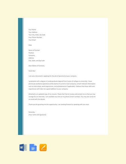 Cover Letter Template Microsoft Word Free Download