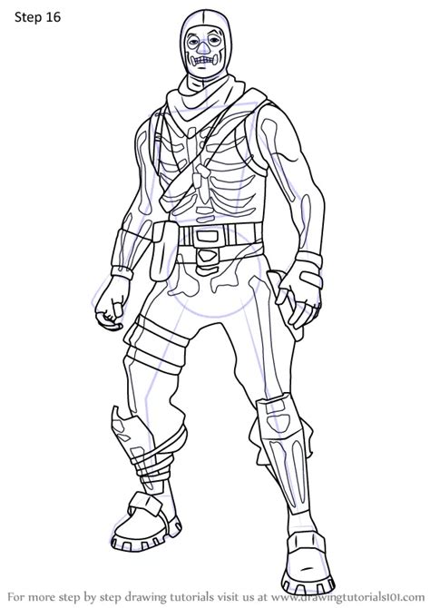 Fortnite Skull Trooper Coloring Page Image To U