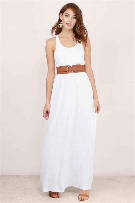 Cheap White Maxi Dress - Racerback Dress - White Dress - Maxi Dress