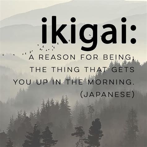 Ikigai A Reason For Being That Thing That Gets You Up In The Morning Japanese Japanese Words