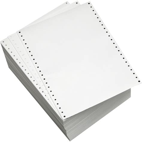 Sparco Continuous Feed Computer Paper 8 12 X 11 Inches White 2550