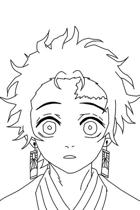 Printable Tanjiro Kamado Coloring Pages Anime Coloring Pages