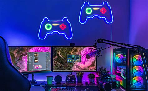 Game Led Signs Neon Gaming Lights For Gamer Room Decorlight Up Gamepad