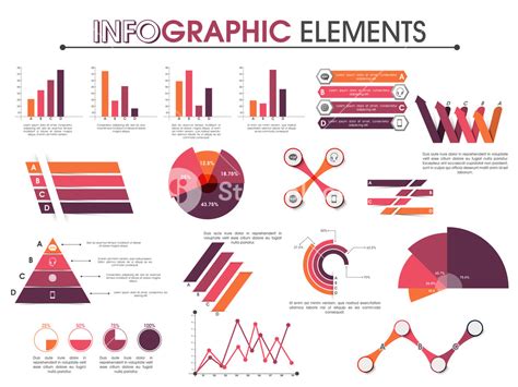 Creative Colorful Business Infographic Elements Including Pie Chart