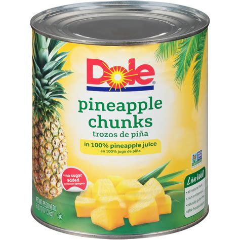 Dole Pineapple Chunks In 100 Pineapple Juice 10 Can 106 Oz 6