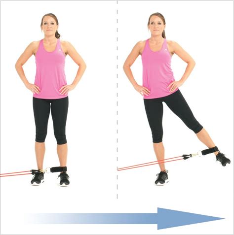Standing Leg Abduction With Resistance Exercise Bands Band Workout