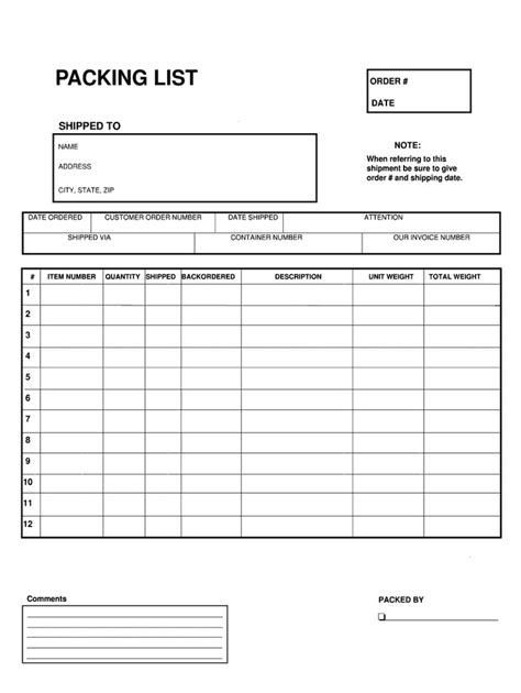 Packing Slip Template Fill Online Printable Fillable In Blank