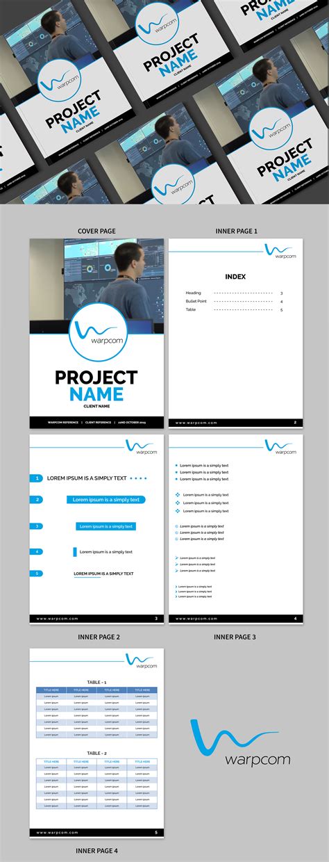 Professional Modern Information Technology Word Template Design For A