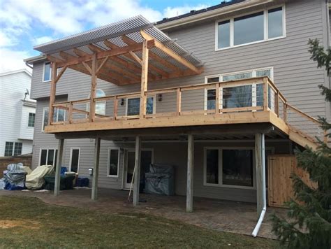 Roof coverings and roof deck constructions. Cedar Deck, Louvered Roof Patio Cover and Custom Storage ...