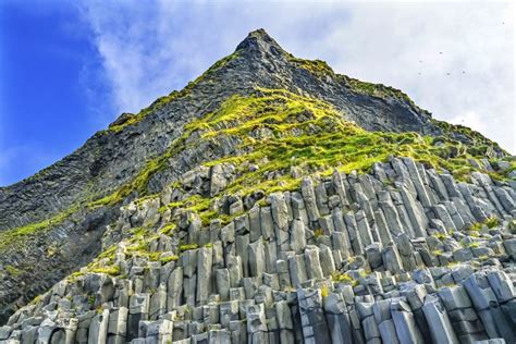 Gardar Basalt Columns Mountain Reynisfjara Black Sand Beach Iceland