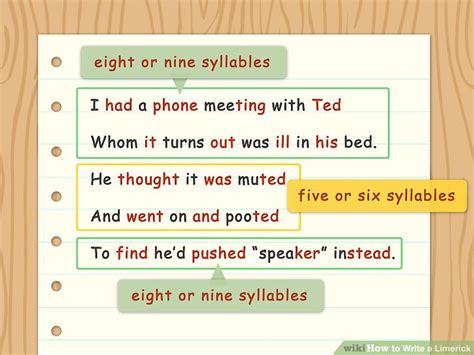 How to Write a Limerick (with Sample Limericks) - wikiHow Limericks are fun — they usually have a bit of a twist and a perhaps a silly element.