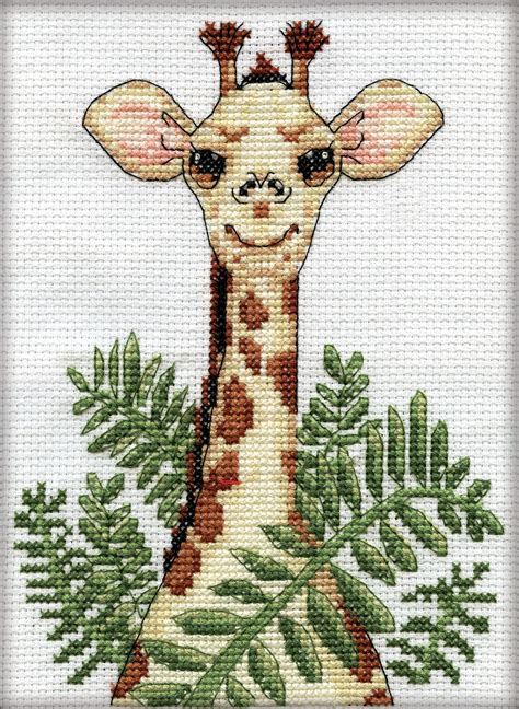 Design Works Counted Cross Stitch Kit 5 X7 Giraffe 14 Count