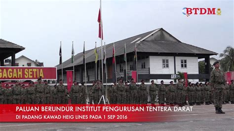 Open today until 5:00 pm. PALUAN BERUNDUR INSTITUT PENGURUSAN TENTERA DARAT - YouTube