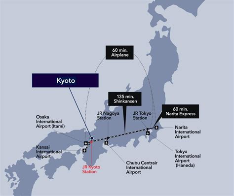 Mapa Do Aeroporto De Kyoto Terminais Aeroportu Rios E Port Es De