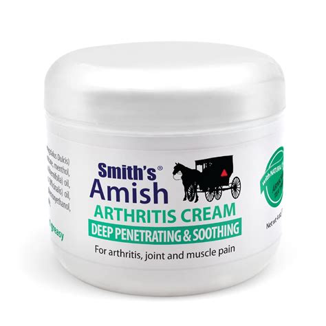 Smiths Amish Arthritis Cream 4 Oz Jar Soothing And Cooling With
