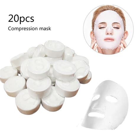 buy new women facial care tool outtop 20pcs disposable compressed face mask