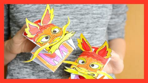 Printable Chinese Dragon Puppet Chinese New Year Craft For Kids