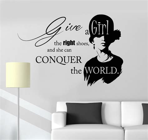 Inspirational Quotes Vinyl Wall Stickers Beauty Fashion Salon Girl