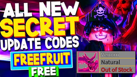 All New Secret Update Codes In Blox Fruits Codes Blox Fruits Codes Roblox Blox Fruits