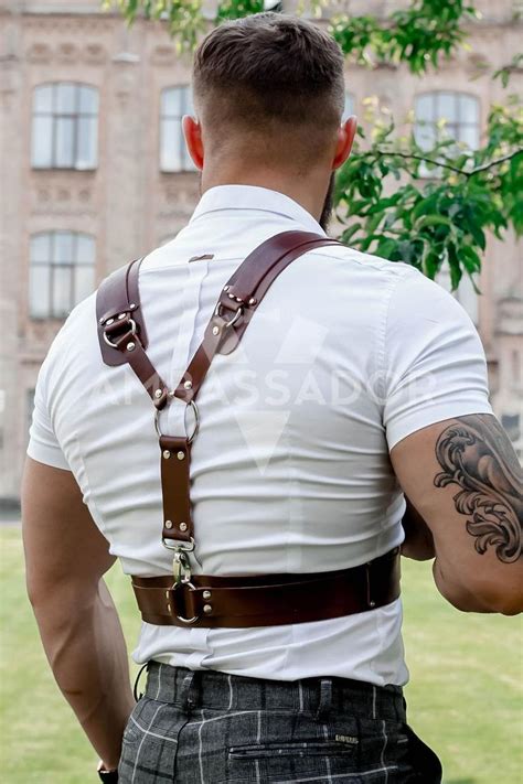 Mens Chest Harness Of Genuine Leather Original Body Belt For Etsy