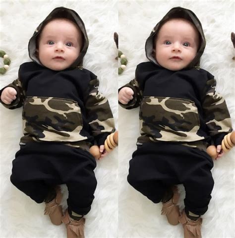 Winter Newborn Baby Boys Clothing Camouflage Costumes Kids Boys Clothes