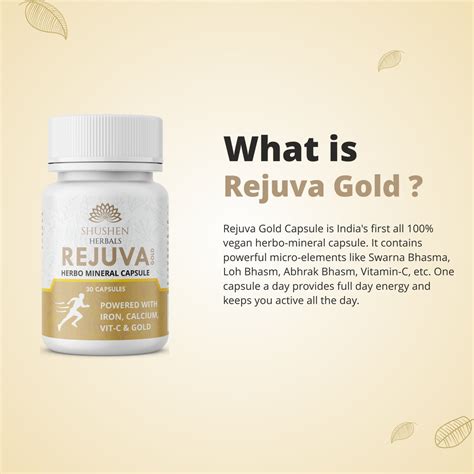 Best Ayurvedic Immunity Booster Rejuva Gold Capsule Shushen Herbals