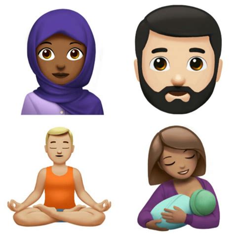 Apples New Emoji Characters Include An Hijabi And A Bearded Man
