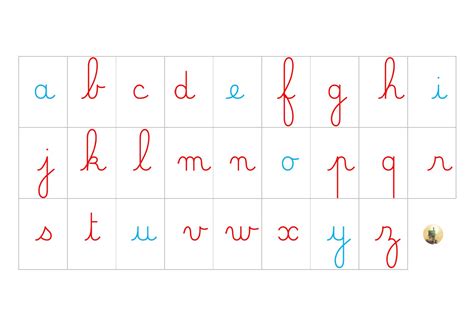Lettre De Lalphabet Cursive Download Printable Cursive Alphabet Free