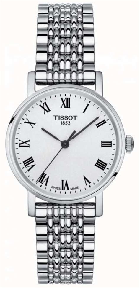 Tissot Womens Everytime Small Sapphire Silver Dial Stainless Steel