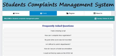 Online Student Complaints Management System Php Source Codes